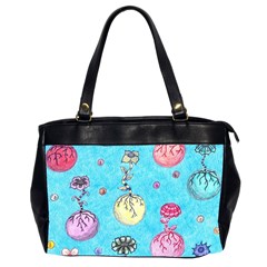 Flower Orbs  Oversize Office Handbag (2 Sides) by okhismakingart