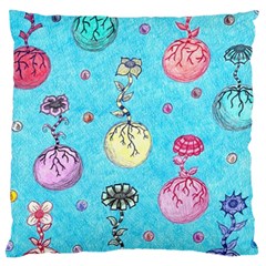 Flower Orbs  Large Cushion Case (two Sides) by okhismakingart