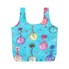 Flower Orbs  Full Print Recycle Bag (m) by okhismakingart