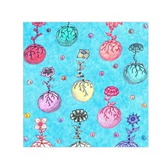 Flower Orbs  Small Satin Scarf (square) by okhismakingart