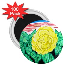 Sunset Rose Watercolor 2 25  Magnets (100 Pack)  by okhismakingart