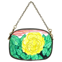 Sunset Rose Watercolor Chain Purse (one Side) by okhismakingart