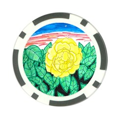 Sunset Rose Watercolor Poker Chip Card Guard (10 Pack) by okhismakingart