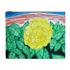 Sunset Rose Watercolor Cosmetic Bag (xl) by okhismakingart