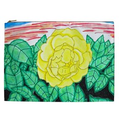 Sunset Rose Watercolor Cosmetic Bag (xxl) by okhismakingart