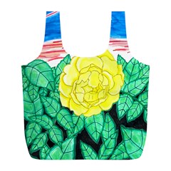 Sunset Rose Watercolor Full Print Recycle Bag (l) by okhismakingart