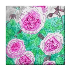 Roses With Gray Skies Tile Coasters by okhismakingart