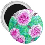 Roses with Gray Skies 3  Magnets Front