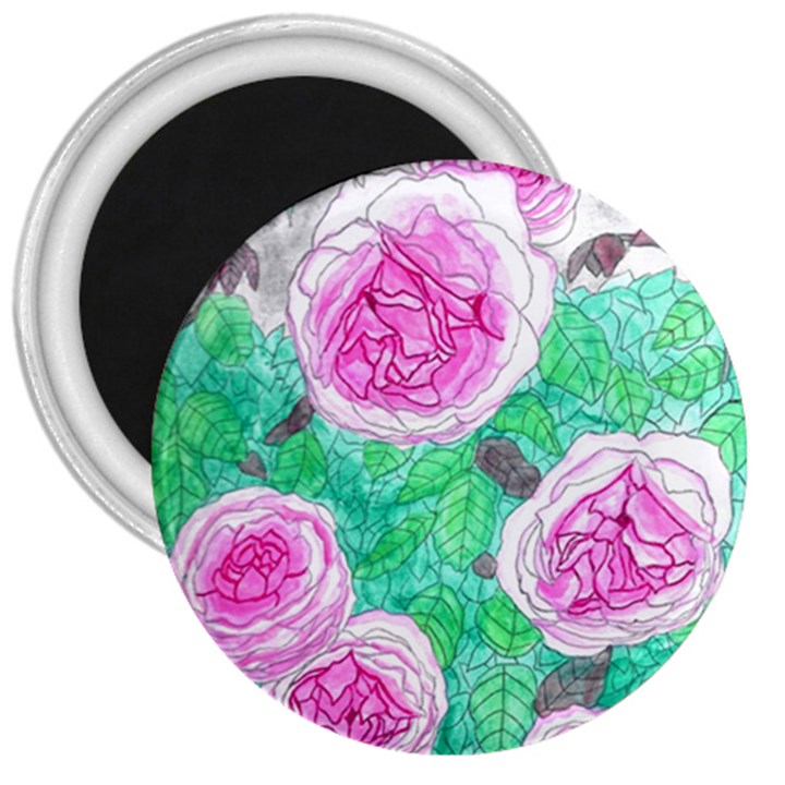 Roses with Gray Skies 3  Magnets