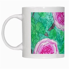 Roses With Gray Skies White Mugs by okhismakingart