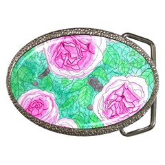 Roses With Gray Skies Belt Buckles by okhismakingart