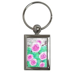 Roses With Gray Skies Key Chains (rectangle)  by okhismakingart