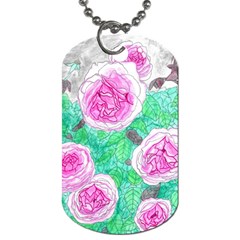 Roses With Gray Skies Dog Tag (two Sides) by okhismakingart