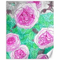 Roses With Gray Skies Canvas 16  X 20  by okhismakingart