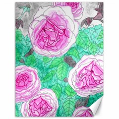 Roses With Gray Skies Canvas 18  X 24  by okhismakingart