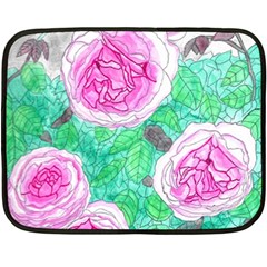 Roses With Gray Skies Fleece Blanket (mini) by okhismakingart