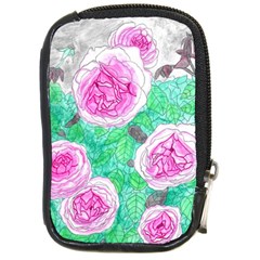 Roses With Gray Skies Compact Camera Leather Case by okhismakingart