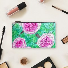 Roses With Gray Skies Cosmetic Bag (small) by okhismakingart