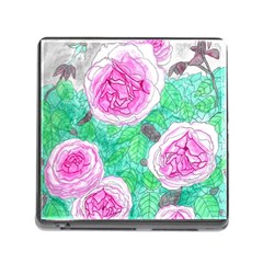 Roses With Gray Skies Memory Card Reader (square 5 Slot) by okhismakingart