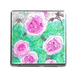 Roses with Gray Skies Memory Card Reader (Square 5 Slot) Front