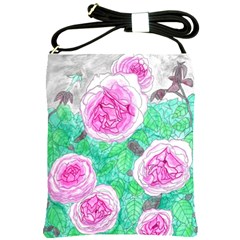 Roses With Gray Skies Shoulder Sling Bag by okhismakingart