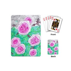 Roses With Gray Skies Playing Cards (mini) by okhismakingart