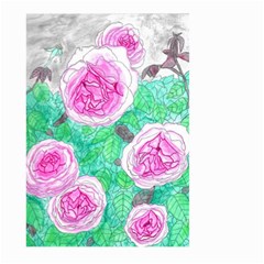 Roses With Gray Skies Large Garden Flag (two Sides) by okhismakingart