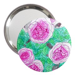 Roses With Gray Skies 3  Handbag Mirrors by okhismakingart