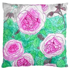 Roses With Gray Skies Standard Flano Cushion Case (one Side) by okhismakingart