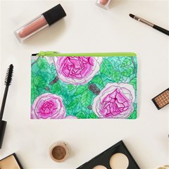 Roses With Gray Skies Cosmetic Bag (xs) by okhismakingart