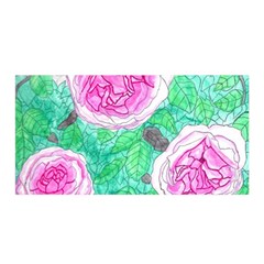 Roses With Gray Skies Satin Wrap by okhismakingart