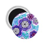 Hexagonal Flowers 2.25  Magnets Front