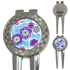 Hexagonal Flowers 3-in-1 Golf Divots by okhismakingart