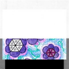 Hexagonal Flowers Rectangular Jigsaw Puzzl by okhismakingart