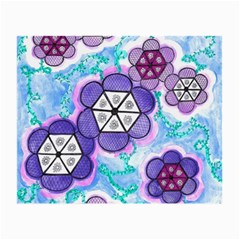 Hexagonal Flowers Small Glasses Cloth by okhismakingart