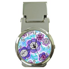 Hexagonal Flowers Money Clip Watches by okhismakingart