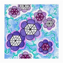 Hexagonal Flowers Medium Glasses Cloth (2-side) by okhismakingart