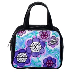 Hexagonal Flowers Classic Handbag (one Side) by okhismakingart