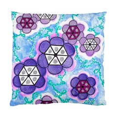 Hexagonal Flowers Standard Cushion Case (one Side) by okhismakingart