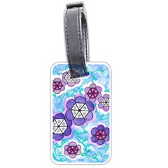 Hexagonal Flowers Luggage Tags (one Side) 