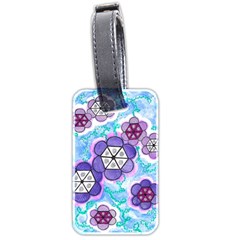 Hexagonal Flowers Luggage Tags (two Sides) by okhismakingart