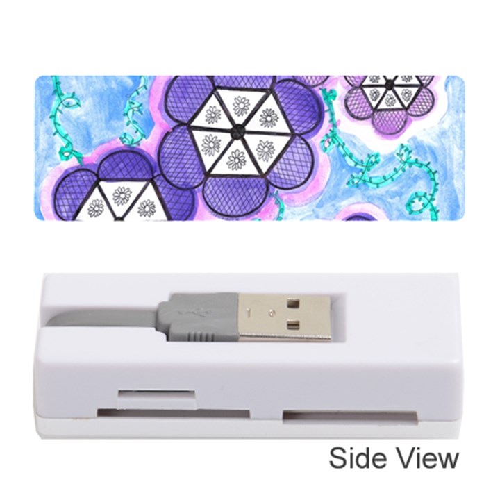 Hexagonal Flowers Memory Card Reader (Stick)