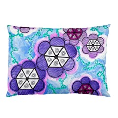 Hexagonal Flowers Pillow Case (two Sides) by okhismakingart