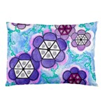 Hexagonal Flowers Pillow Case (Two Sides) Front