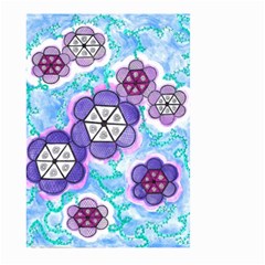 Hexagonal Flowers Large Garden Flag (two Sides) by okhismakingart