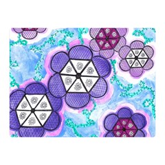 Hexagonal Flowers Double Sided Flano Blanket (mini)  by okhismakingart