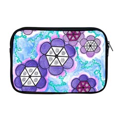 Hexagonal Flowers Apple Macbook Pro 17  Zipper Case by okhismakingart