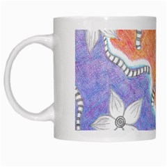 Tricolor Garden  White Mugs by okhismakingart