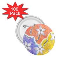 Tricolor Garden  1 75  Buttons (100 Pack)  by okhismakingart