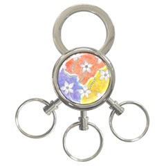 Tricolor Garden  3-ring Key Chains by okhismakingart